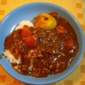 圧力鍋でゴロっと丸ごと野菜カレー